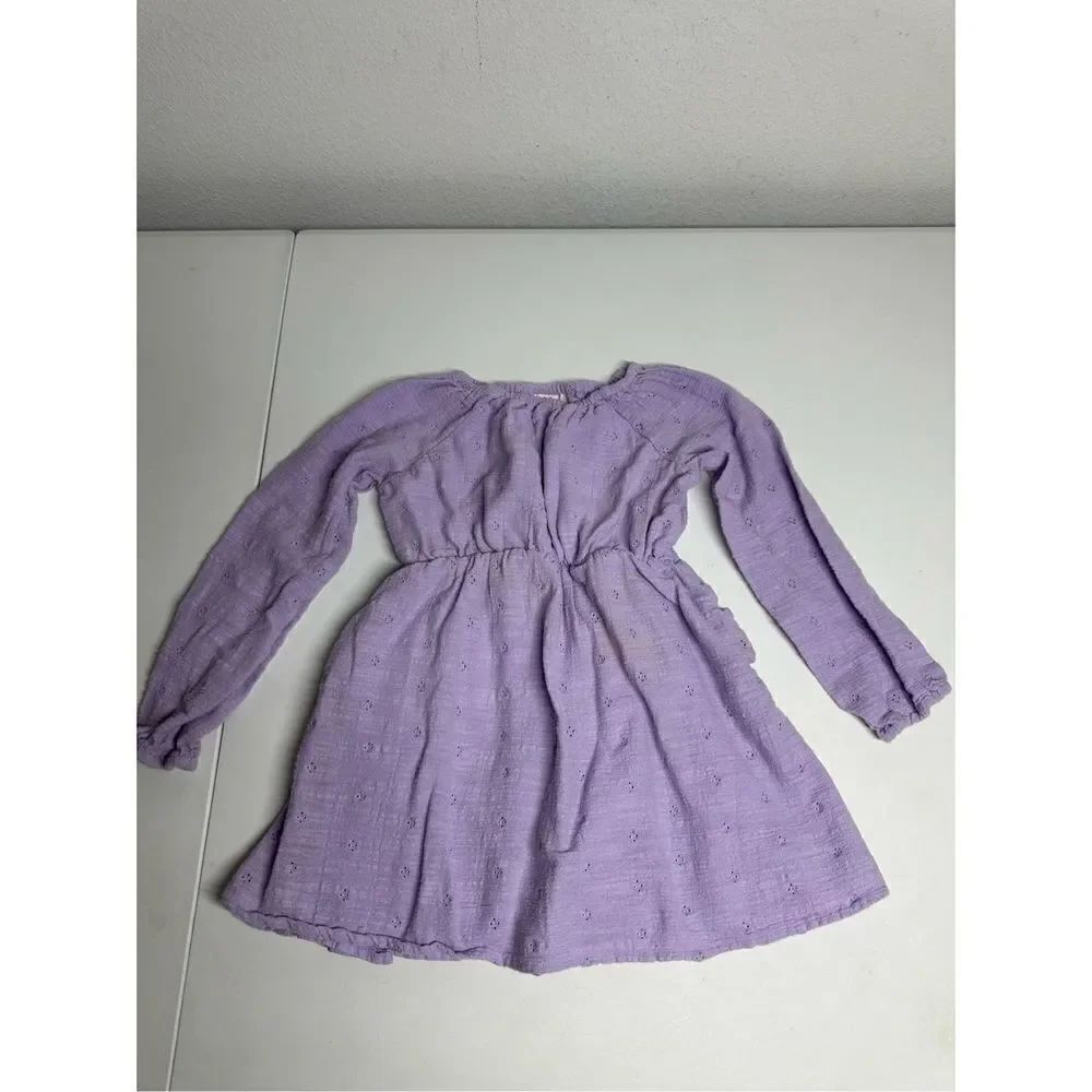 Cat & Jack Boho Dress Sz 5T Above Knee  Elastic Waist  Purple